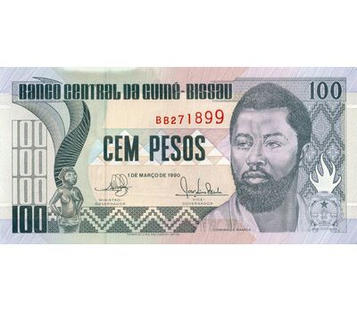  Банкнота 100 песо 1990 Гвинея-Бисау Пресс, фото 1 