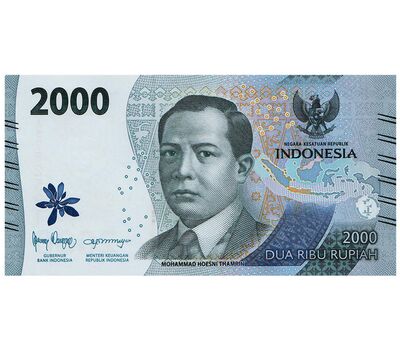  Банкнота 2000 рупий 2022 Индонезия Пресс, фото 1 