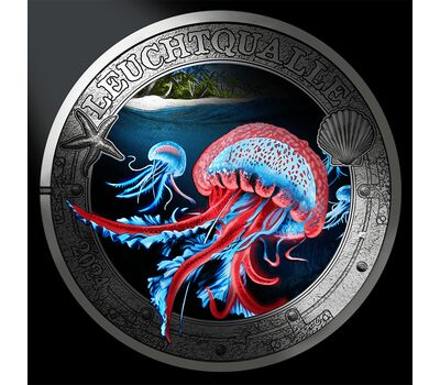  Монета 3 евро 2024 «Медуза» Австрия, фото 3 