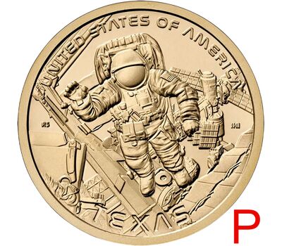  Монета 1 доллар 2025 «Космический центр имени Линдона Джонсона» США P (Американские инновации), фото 1 