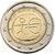  Монета 2 евро 2009 «10 лет Экономическому и валютному союзу» Бельгия, фото 1 