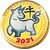  Цветная монета 10 рублей «Год быка 2021 — Символ года», фото 1 