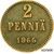  Монета 2 пенни 1866 Русская Финляндия (копия), фото 1 